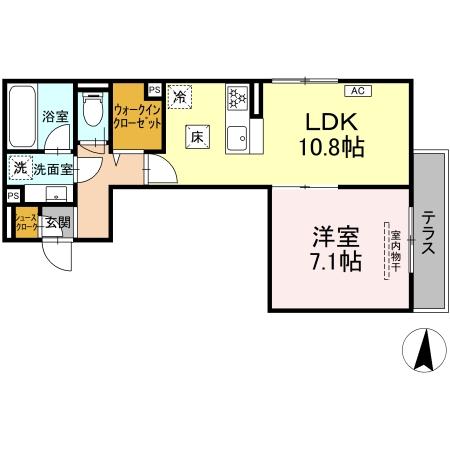 エミエール東成瀬 102号室 間取り