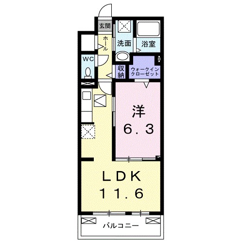 ウィロー 103号室 間取り