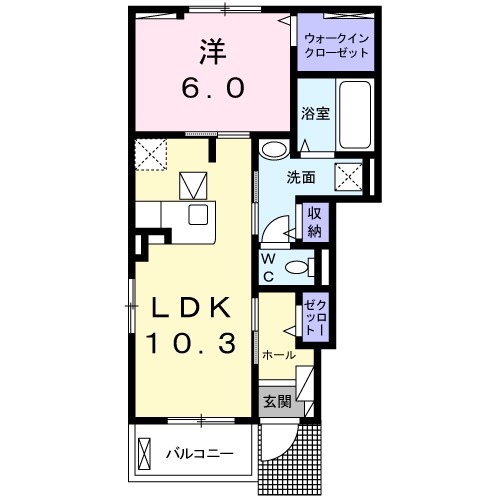 シエル 101号室 間取り