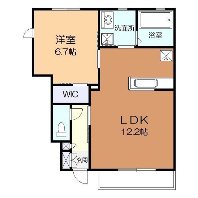 シャーメゾンA 102号室 間取り