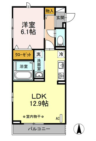 LSY45 307号室 間取り