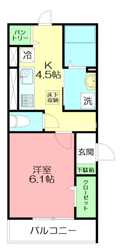 D-room浜町 103号室 間取り