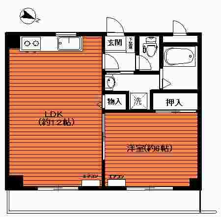 アミティ中町 103号室 間取り
