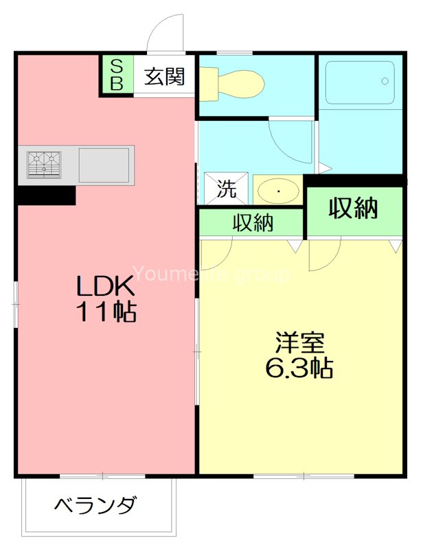 マノワール 203号室 間取り
