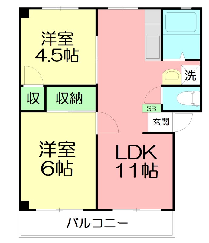 メゾンド和 301号室 間取り