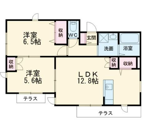 グリンヒル 102号室 間取り