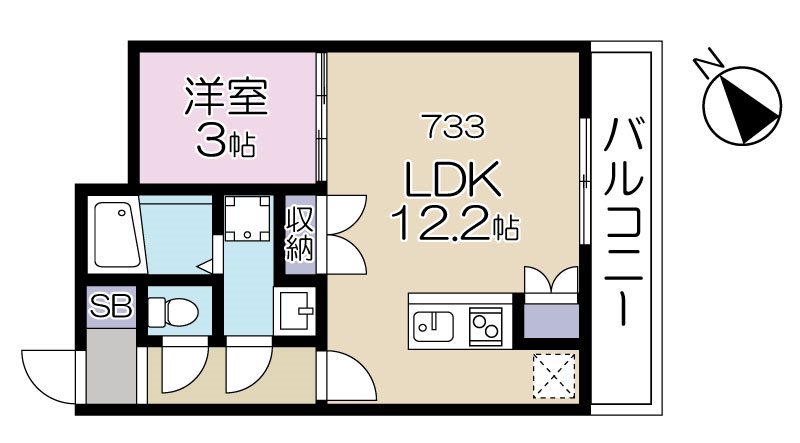 ベル・ラフィーネ 733号室 間取り