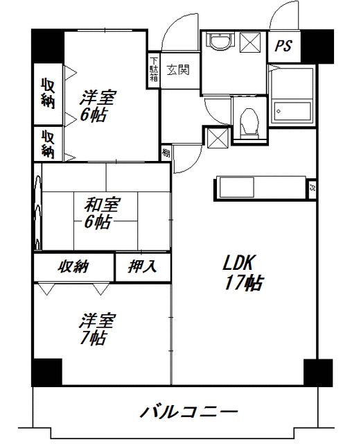 アトラクトマンショントムロ 603号室 間取り