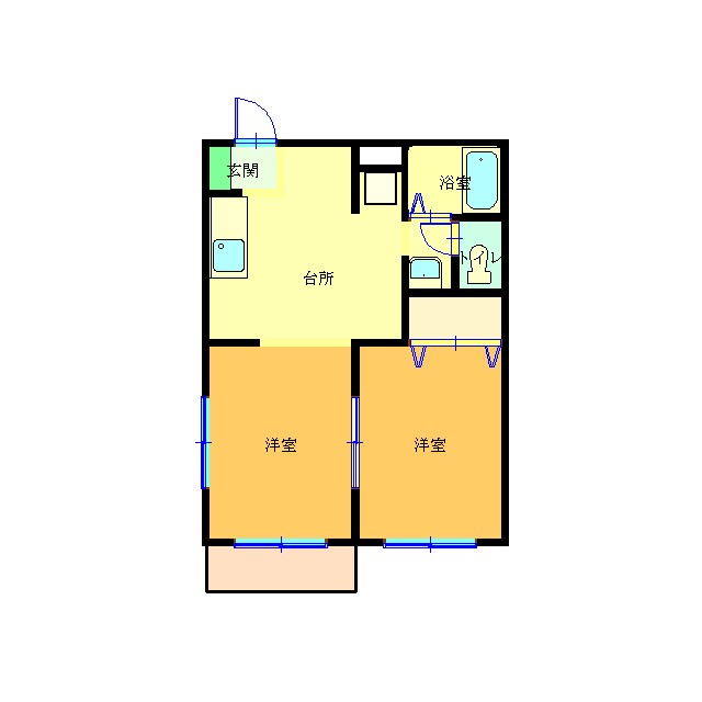 ＶＩＬＬＡ　１０ 103号室 間取り