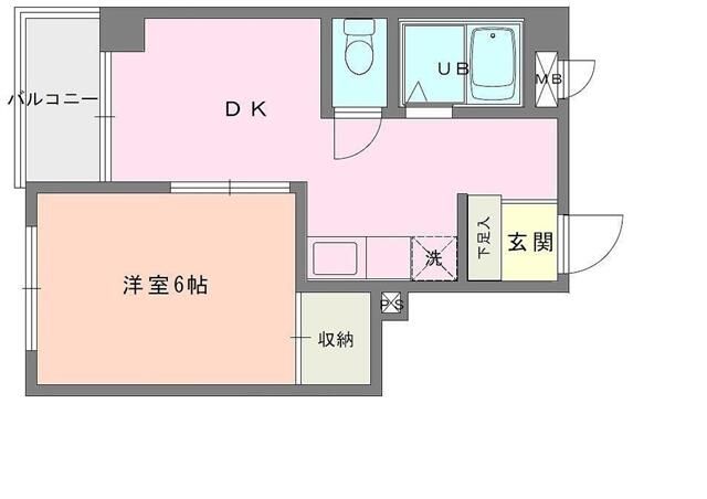 ライフパレット横浜 201号室 間取り