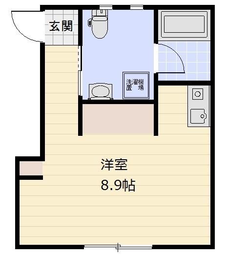 スカイコート天神橋 204号室 間取り