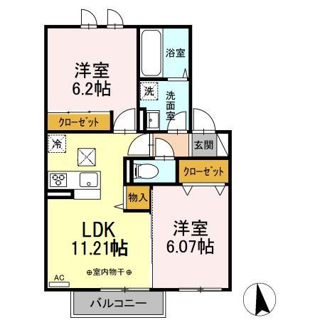 ドエルSEN Ⅰ 203号室 間取り