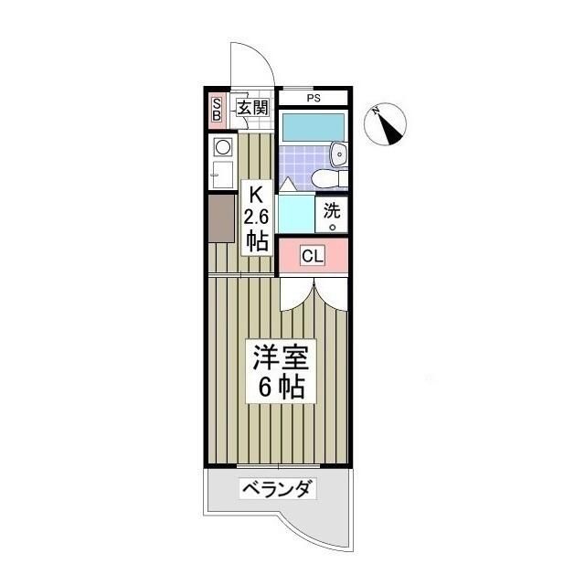 パールハイツ東八幡 303号室 間取り