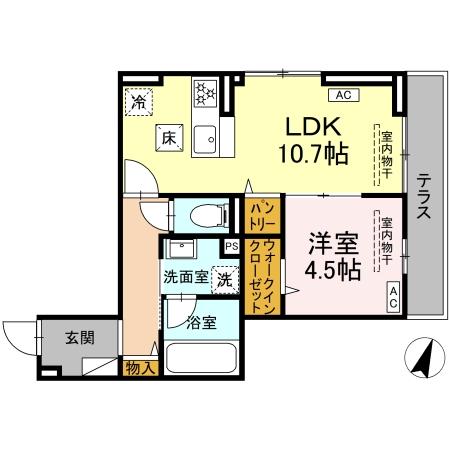 D Paina Odoriba 間取り