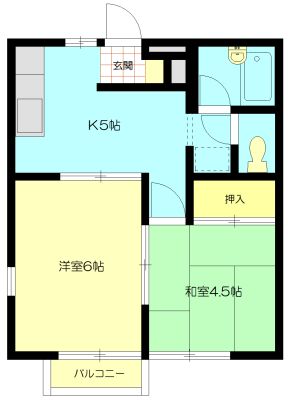 クリドタマナワ 204号室 間取り