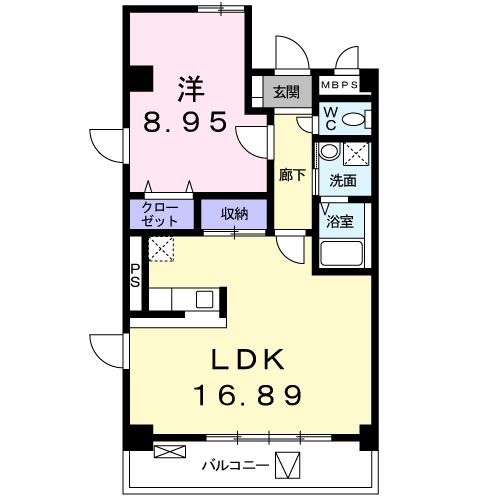 Ｋステージ本厚木 305号室 間取り