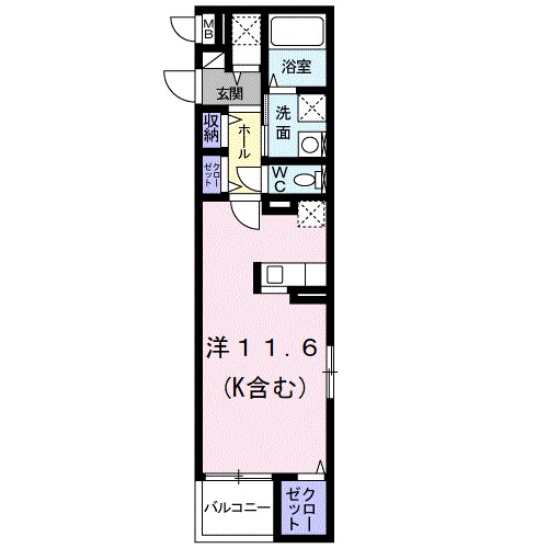 ルミエール　Ｙ 201号室 間取り