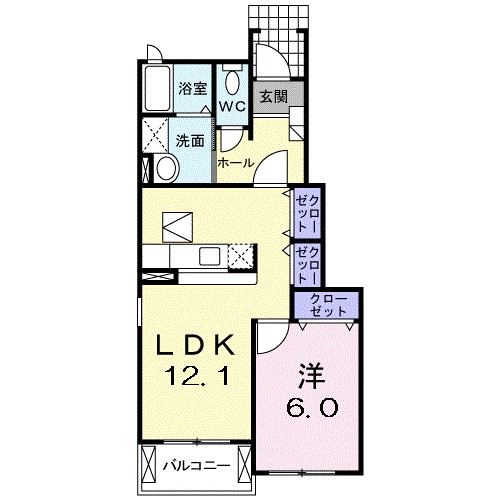 ミルフローラ２番館 102号室 間取り