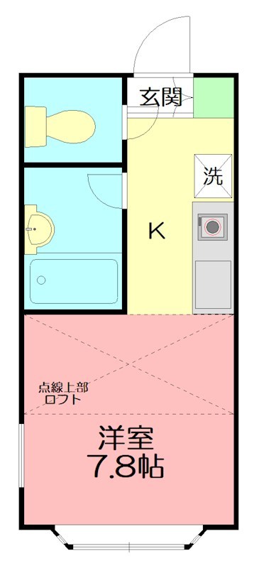 パンシオン善行Ｎｏ．２ 0204号室 間取り