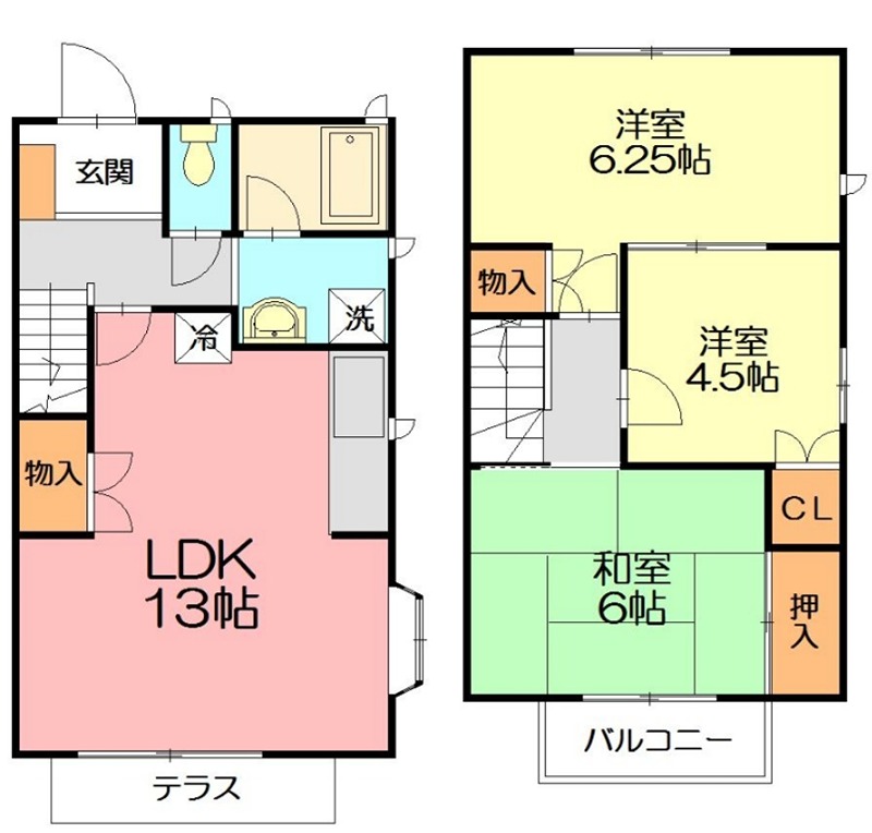 メルベーユ弥生台Ａ棟 A3号室 間取り