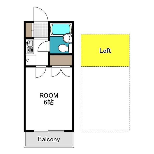 コスモ 206号室 間取り