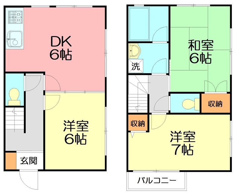 ハウゼM E号室 間取り
