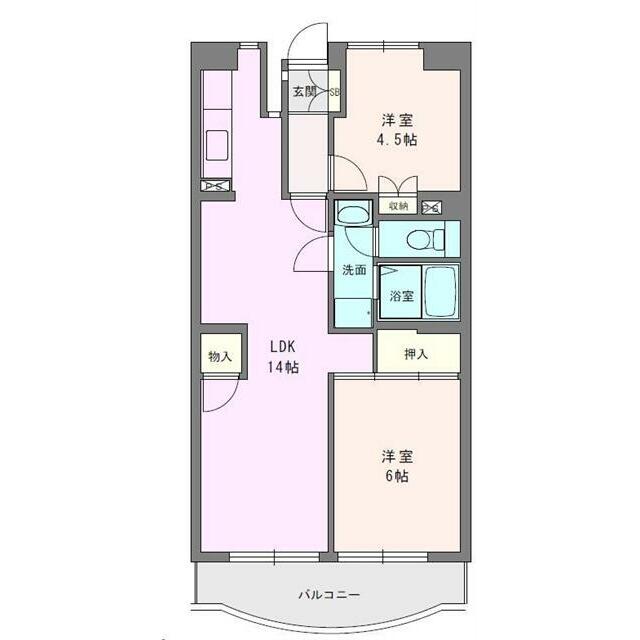 ボヌール秦野Ⅰ 613号室 間取り