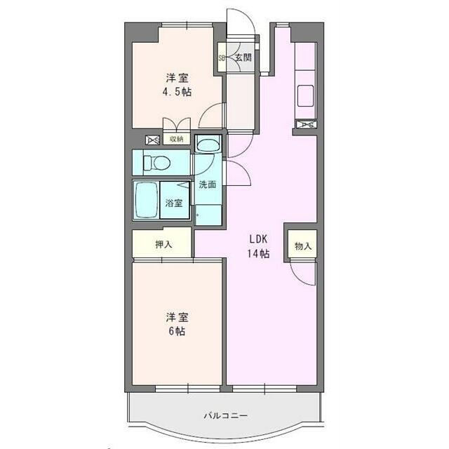 ボヌール秦野Ⅰ 505号室 間取り