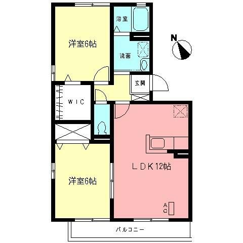 グランドソレーユ 202号室 間取り