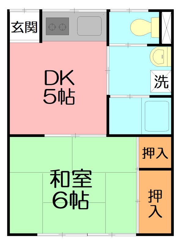 コーポエレガンス 201号室 間取り