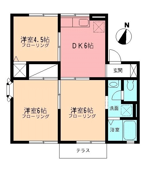 フォートレス大津 102号室 間取り