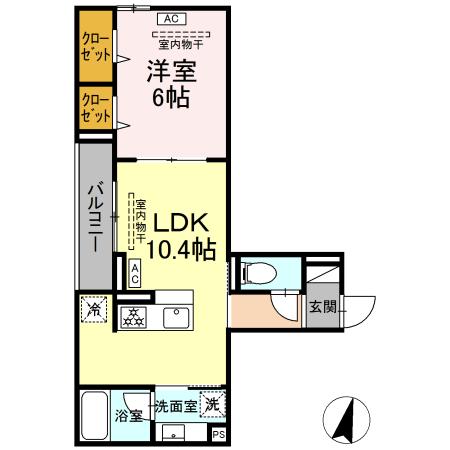 ドムスクレスト湘南台 202号室 間取り
