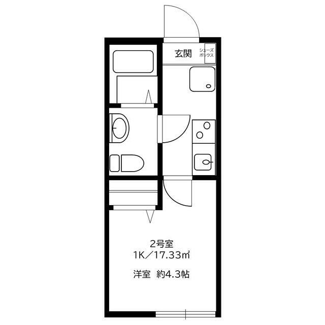 フローラ湘南茅ケ崎 102号室 間取り