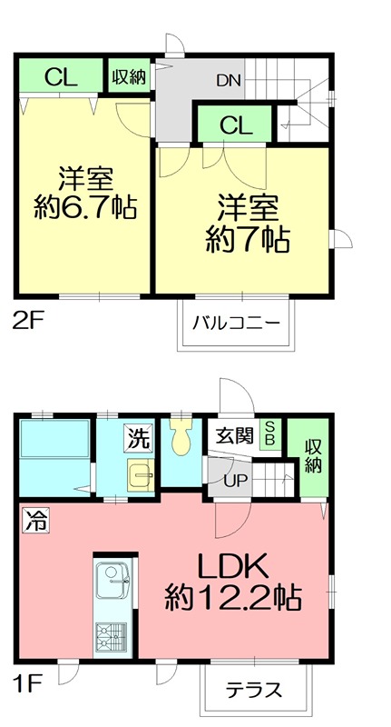 メジュール Ｃ棟 C1号室 間取り