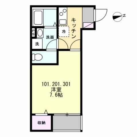 （仮称）長後Ⅴアパート 101号室 間取り