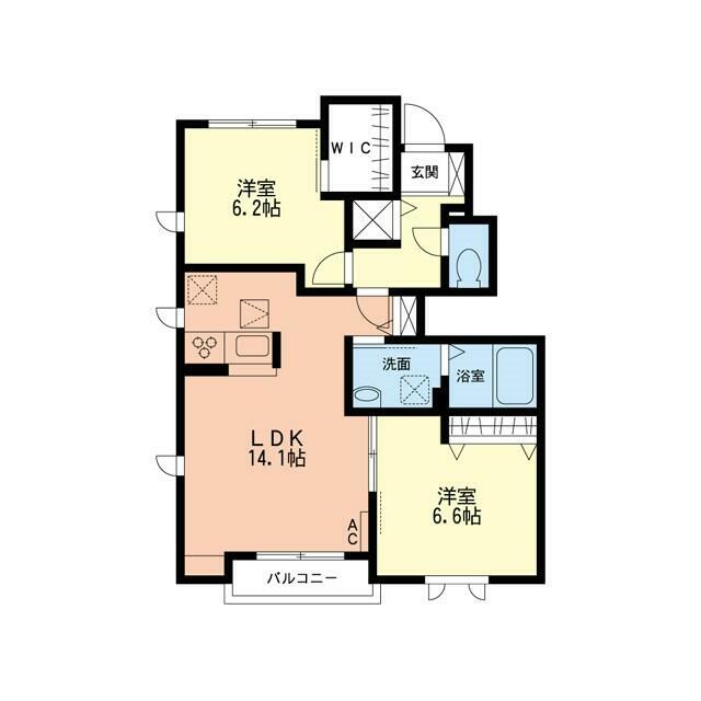 レジダンスA 102号室 間取り