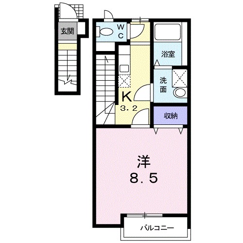 ベル・フラン 203号室 間取り