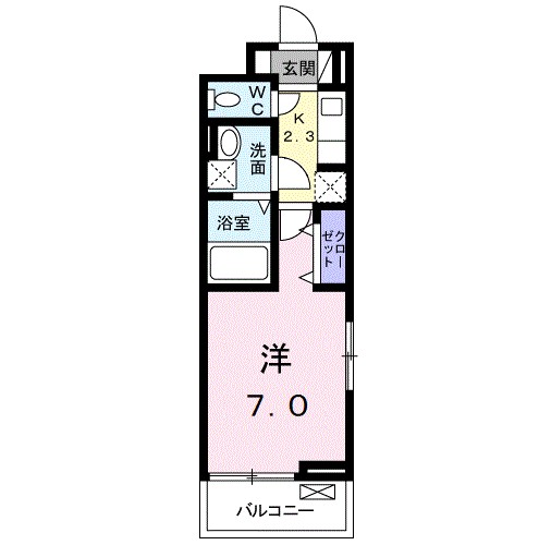 クラール 301号室 間取り