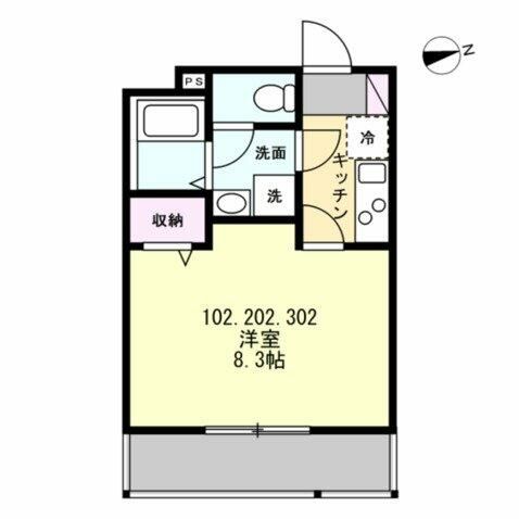 （仮称）長後Ⅴアパート 202号室 間取り