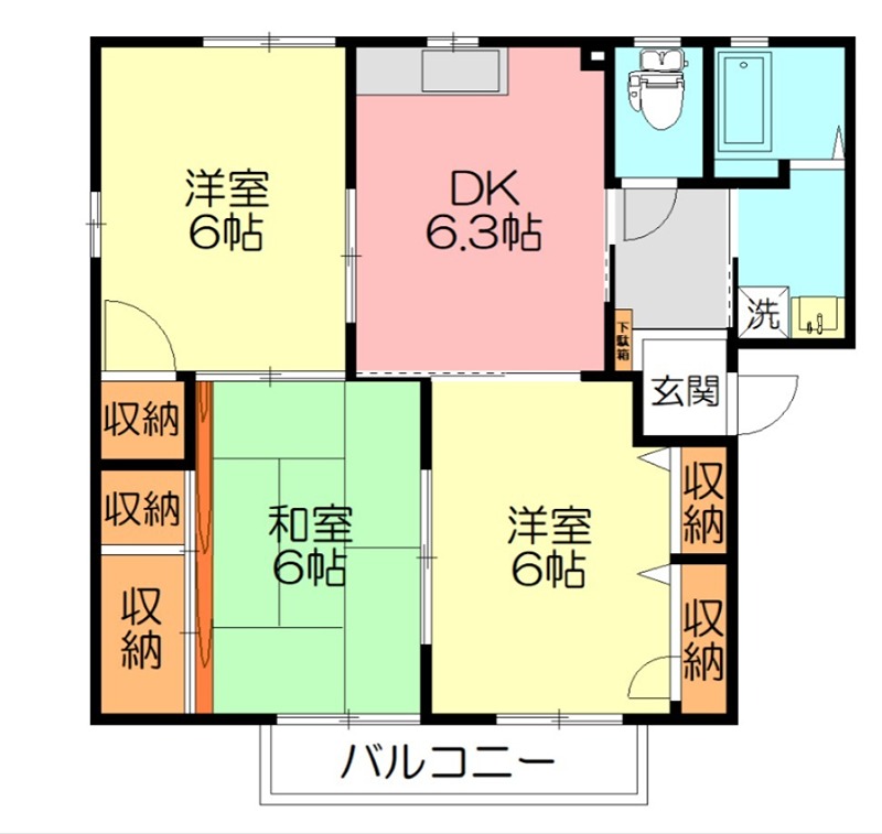 リバーサイドピアⅡ 201号室 間取り