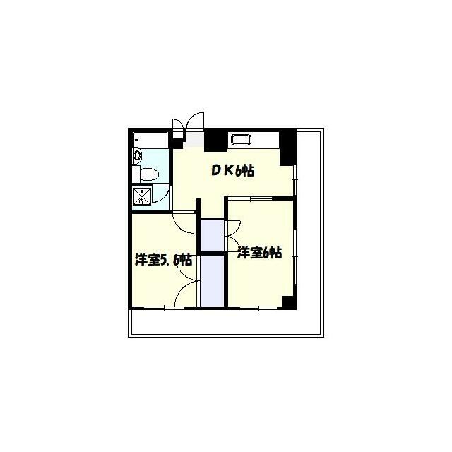 アメニティ東町 403号室 間取り