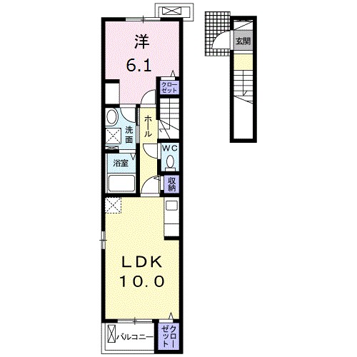 ノーザンライト 204号室 間取り