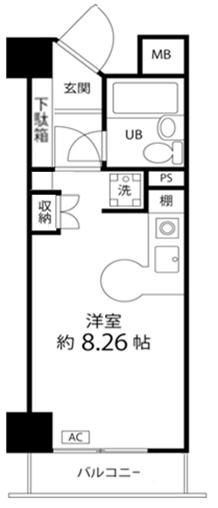 ペルソナージュ横浜 409号室 間取り