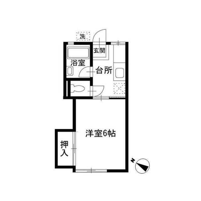 ヒルズ・フジサワ B102号室 間取り