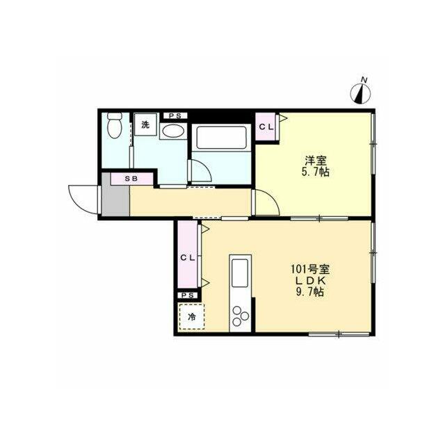 ベイルームテラス湘南台 101号室 間取り