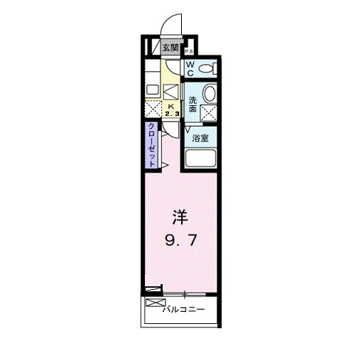 カメリア・ＯＲ 102号室 間取り