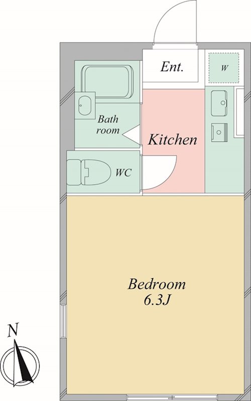 スプラウト湘南 101号室 間取り