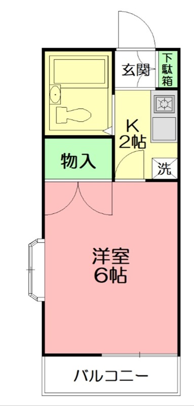 吉原ハイツ 205号室 間取り