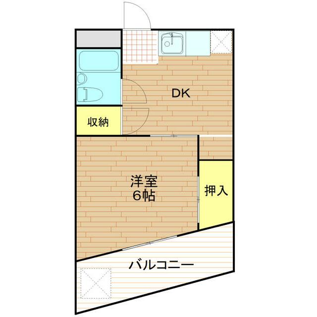 ジュネス旭 201号室 間取り