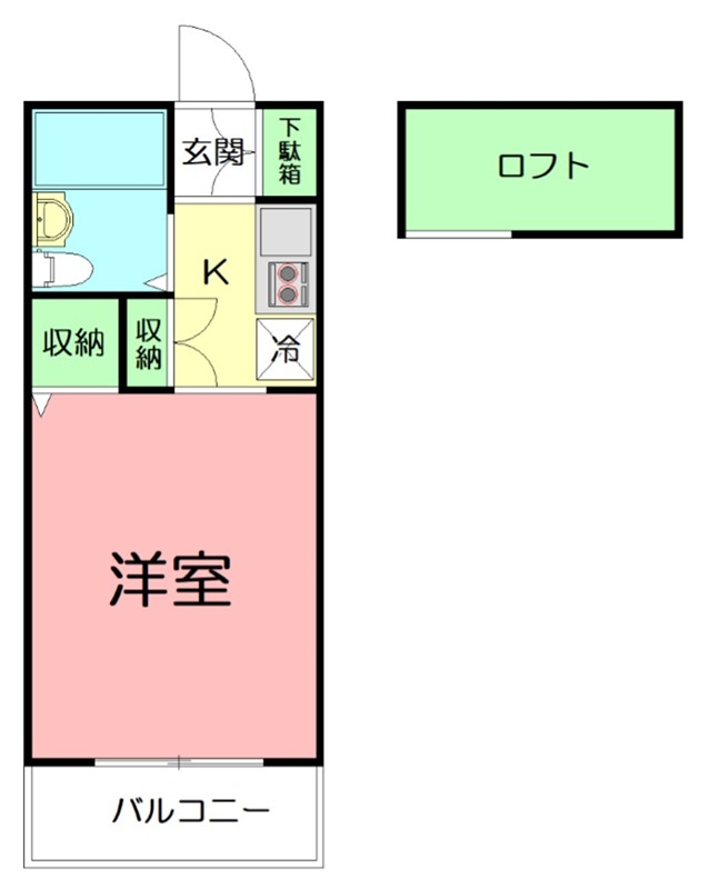 ルシャトー 206号室 間取り